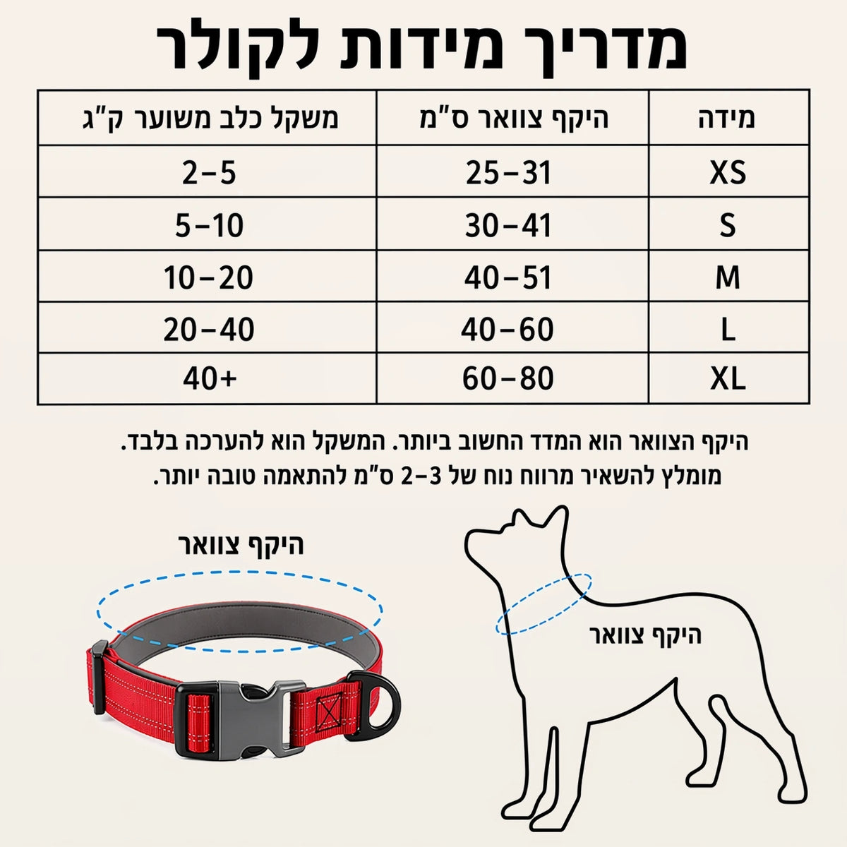 קולר SafeWalk® מרופד ומחוזק