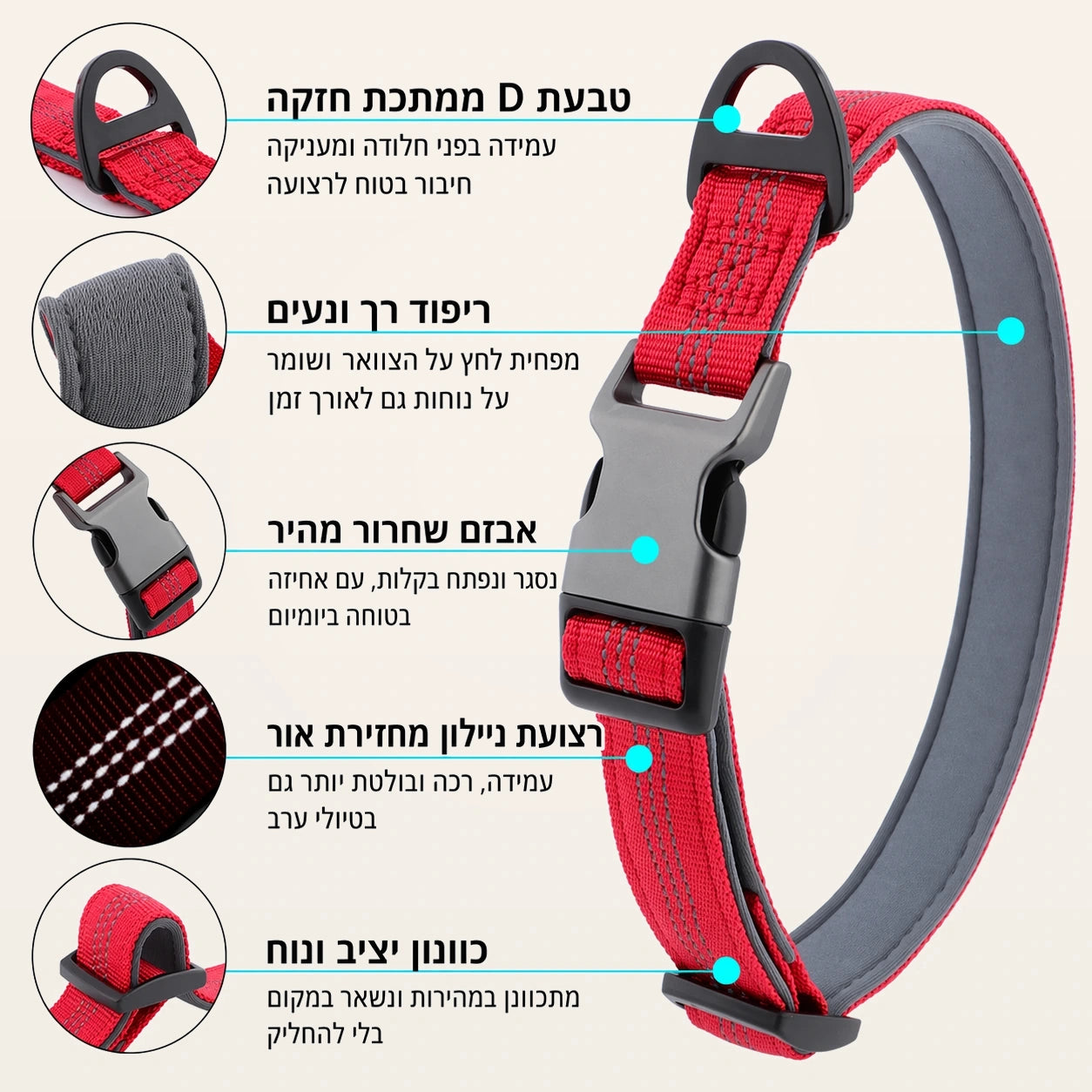 קולר SafeWalk® מרופד ומחוזק